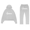 American Streetwear Hoodie Set Men Women Hip Hop Loose Fit Pullover Sweatshirt Pants
