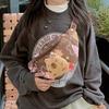 Trend Cartoon Large Capacity Boys Girls Waist Bag Cute Capybara Waist Packs Kid Chest Bag with Plush Doll Unisex Shoulder Bag
