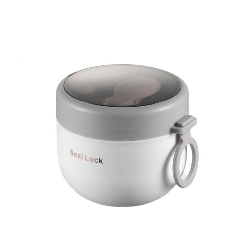 

Портативная чашка для супа из нержавеющей стали, ланч-бокс, контейнеры для еды, симпатичная форма, термосы, термочашка, микроволновое отопление с ложкой