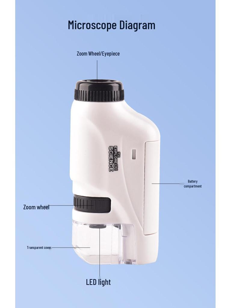 Portable Children's Microscope Set for Science Exploration