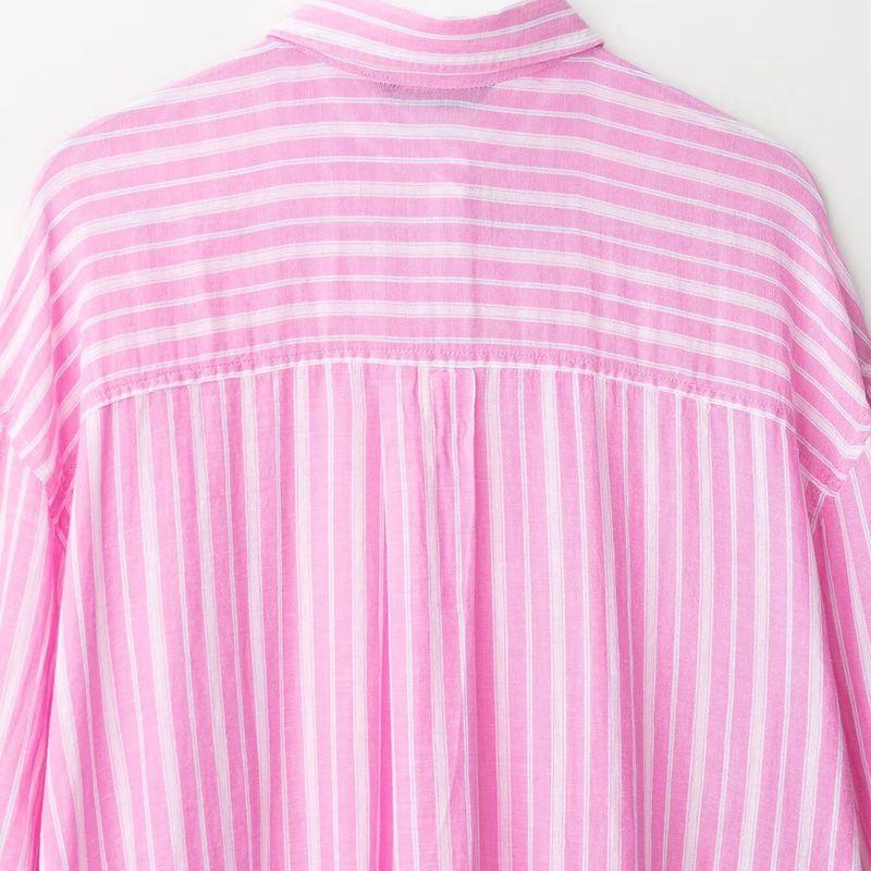 Kaslead New Arrival Women's Clothing Fashion Style Fashion Stripes Loose Shirt Shorts 7521078 7200412