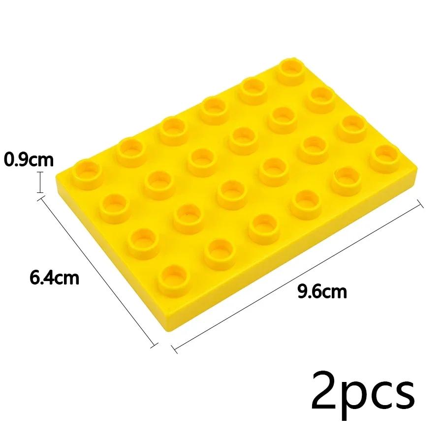 Double Sided Plate Creative Large Particle Double Floors Building Block BasePlate DIY Bricks Compatible Big Size Kid Toy Duploes