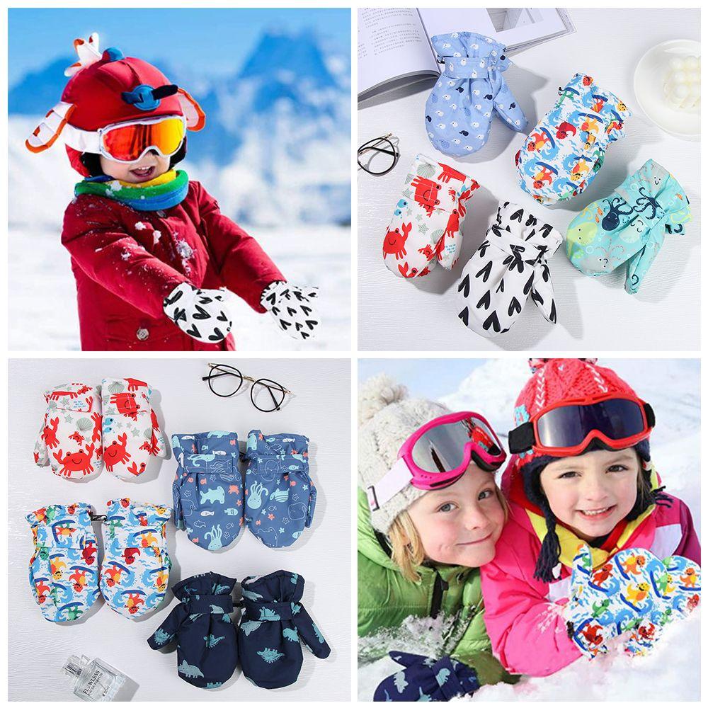 Must Children Kids Children Ski Gloves Windproof Waterproof Long-sleeved Mitten Snow Snowboard