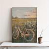 1-Piece Set - Vibrant Pink Bicycle Art Canvas Poster Ideal Gift for Bedroom, Living Room, Office Mural (with Frame)