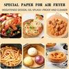 100pcs, Square Disposable Air Fryer Liners (6.3in/8in), Paper Air Fryer Liner Pots, Paper Basket Bowls, Baking Trays, Oven Accessories, Baking Tools