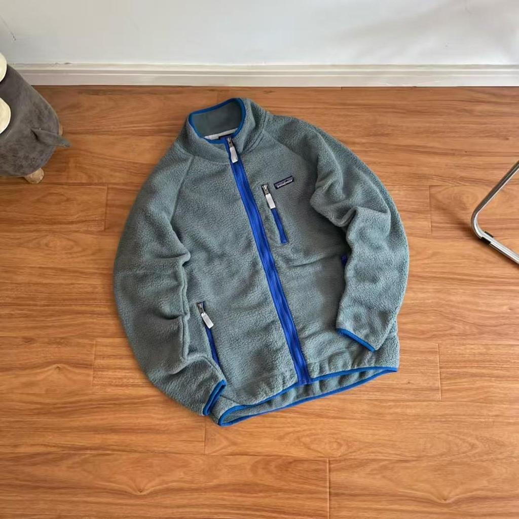 Męski Wysokiej Jakości BATA Retro Polar Wełna Jagnięca Ciepły Stój na Zamku Kardigan Kurtka