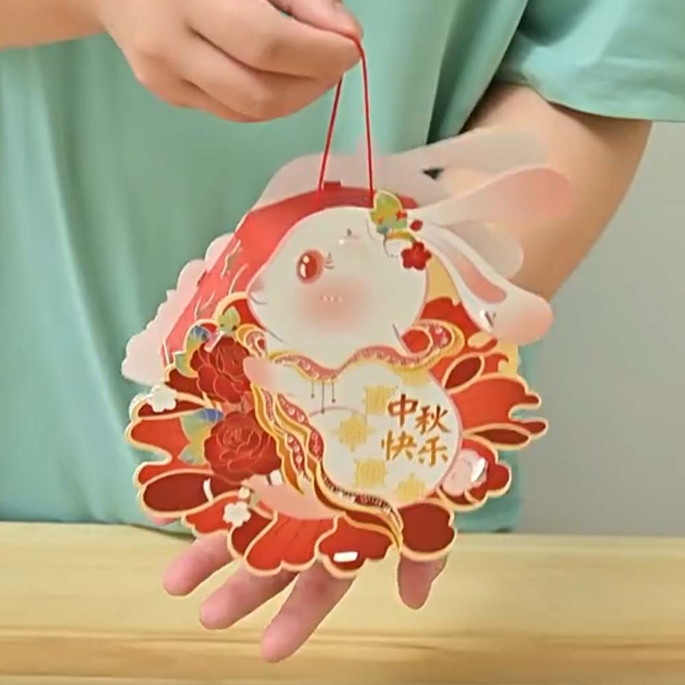 DIY Material Bag Lotus Flower Lanterns Koi Fish Bunny Handmade Lamp Party Lights