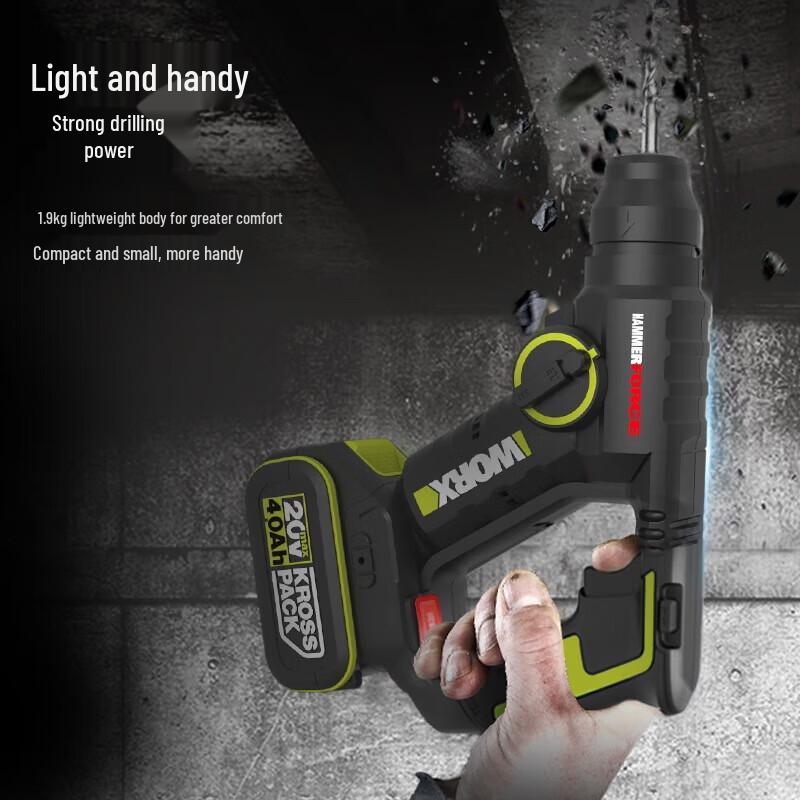 WORX 20V Brushless Rotary Hammer Drill & Angle Grinder Kit CN plug (adapter included)