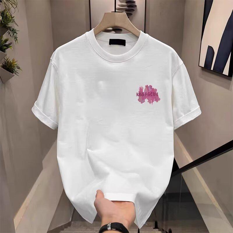 

Men s Trendy Cotton Printed Short Sleeve Round Neck T-shirt - Summer Collection M