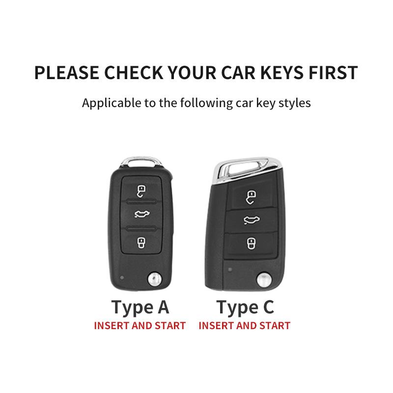 Leather Car Key Case Cover for Volkswagen VW Polo Golf7 MK7 Tiguan Passat Golf Jetta Lavida Car Remote Key Case Shell Accessorie