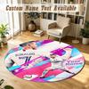 Round Rug Custom NameCristiano Ronaldo Pattern Non Slip Carpet Home Floor Decor