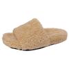Solid color versatile plush plush drag women's shoes, new models in summer 2025, comfortable home slippers that can be worn outside