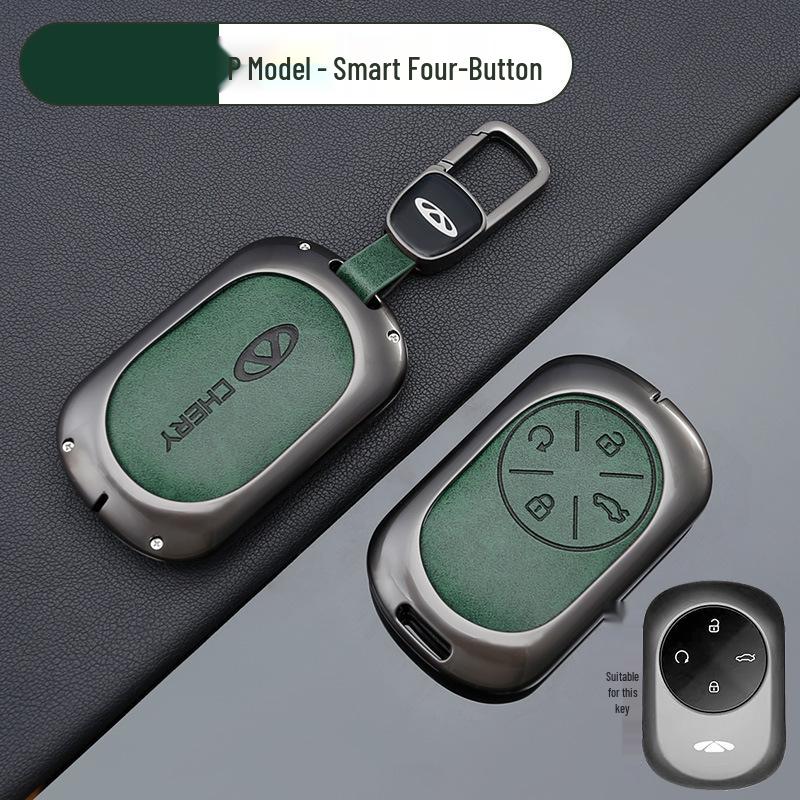 Chery Car Key Cover: Fits Tiggo, EQ1, QQ Ice Cream, Arrizo E - Small, Secure Metal Shell with Hanging Buckle