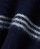 MOONSUN Essential_Unisex Mss Mohair Blend Stripe Knit [Navy]