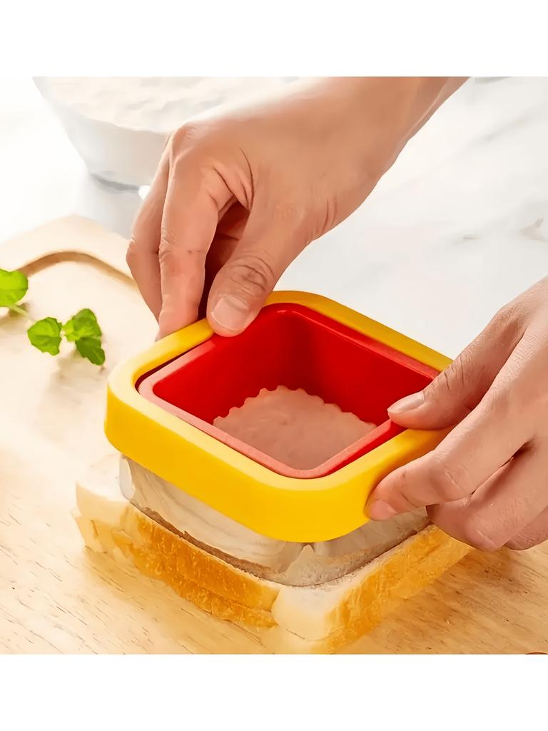 1pc Sandwich Cutter And Sealer, Stainless Steel And Plastic Cookie Cutters, Pastry Cutter, Kitchen Gadgets, Kitchen Accessories