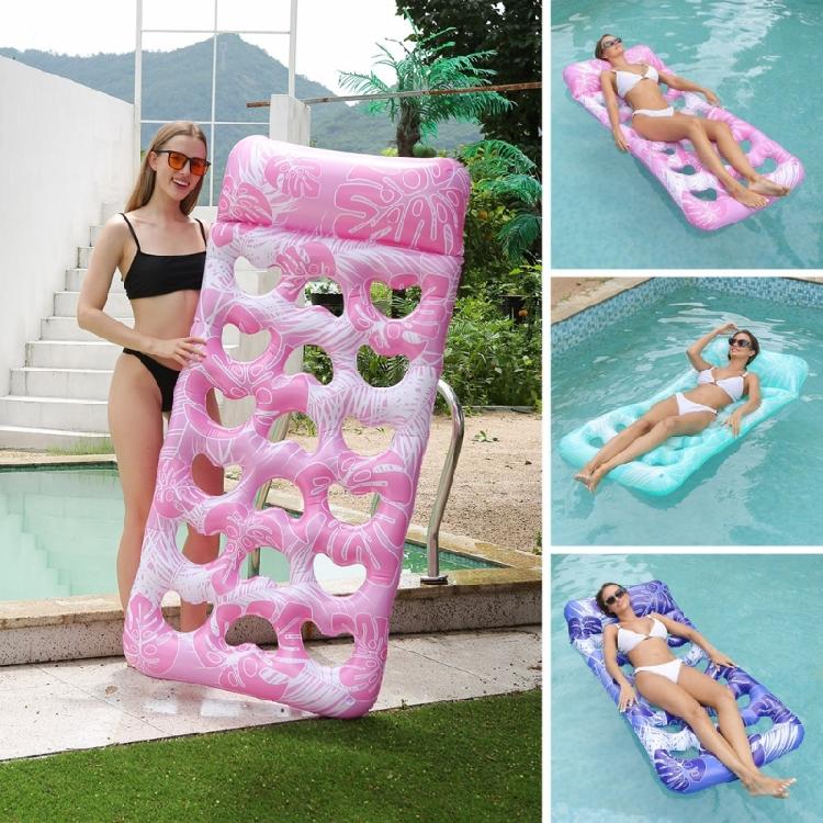 Pool Air Mattress Wide Leaf Floating Pad For Adults Robust PVC Construction Quick Dry Water Mat