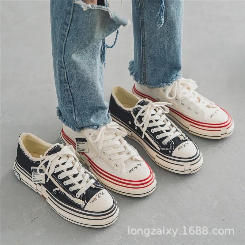 „2022 Canvas-Sneaker im Wu Jianhao-Stil: Trendy Casual Dicksohlenschuhe für Paare"