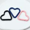 5pcs Heart Shape Carabiner 4.5*4.2cm Snap Clasp Clip New Heart Push Trigger  Purses Handbags