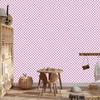 Checkerboard Wallpaper White and Powder Pink for Living Room and Bedroom 50x1000