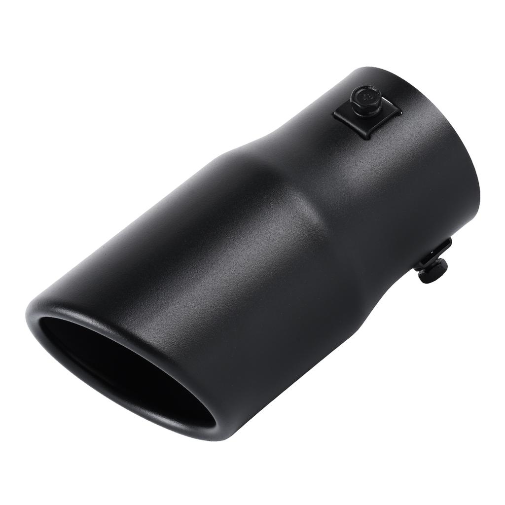 1pc Universal 6.3CM Exhaust Tailpipe Tips Car Accessories Round Angled-mouth Straight Stainless Steel With Single Outlet