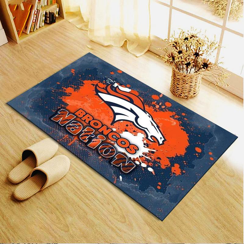 Denver Broncos Carpet Rug for Living Room Bedroom Home Sofa Decoration,Kids Play Non-slip Floor Mat