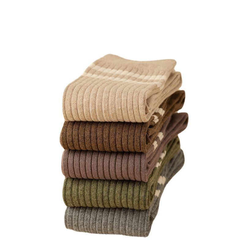 Damen Japanische JK Slim Wadensocken - Schwarze Kniestrümpfe für Frühling & Herbst