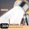 304 Stainless Steel High Pressure Shower Head, Filtered Anti-Scald Bathroom Spray Nozzle with Booster, Durable Rainfall Showerhe