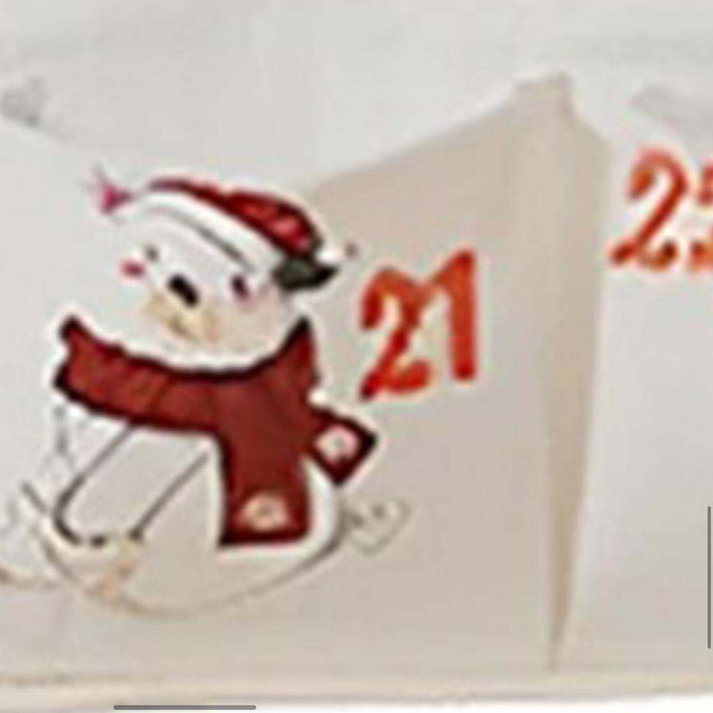 Fabric Christmas Advent Calendar 2025 with 24 Pockets Reusable Wall Hanging Bag Hanging Storage Bag for Holiday Decoration