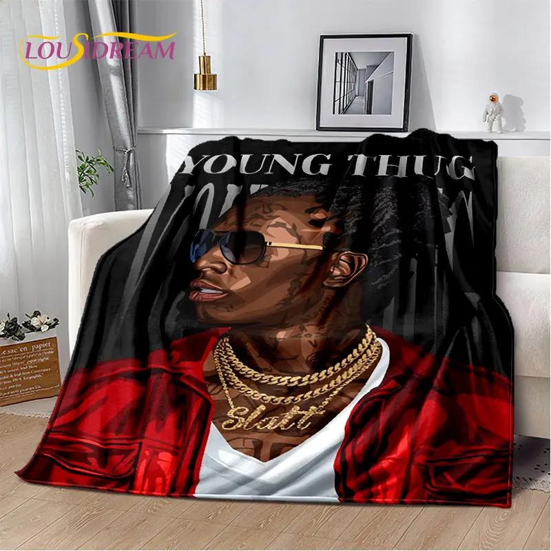Hip Hop Art Rapper Legend Star Soft Plush Blanket,Flannel Blanket Throw Blanket for Living Room Bedroom Bed Sofa Picnic Cover 3D