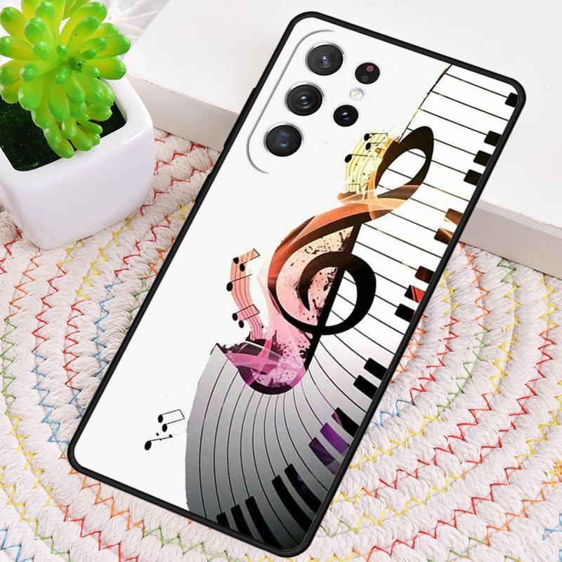 Piano Keys Music TPU Phone Case For Samsung Galaxy Note 10 Pro S26 S25 S24 S23 S22 Ultra Plus S21 FE S20 Shockproof Cover