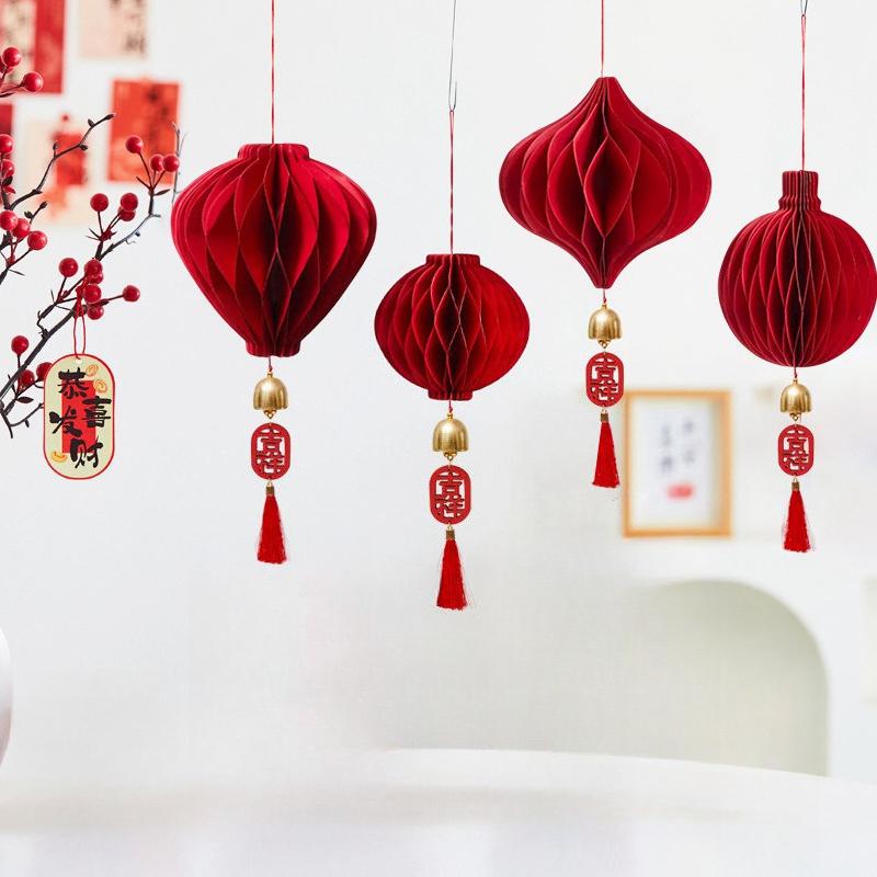 3D Honeycomb Ornament Chinese New Year Decorations Pendants Wedding Christmas Spring Festival Decoration Supplies