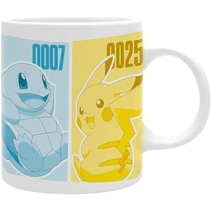 Mug Pokémon Pikachu & Kanto Starters - ABYSTYLE - Céramique - 320 ml - Micro-ondes & lave-vaisselle