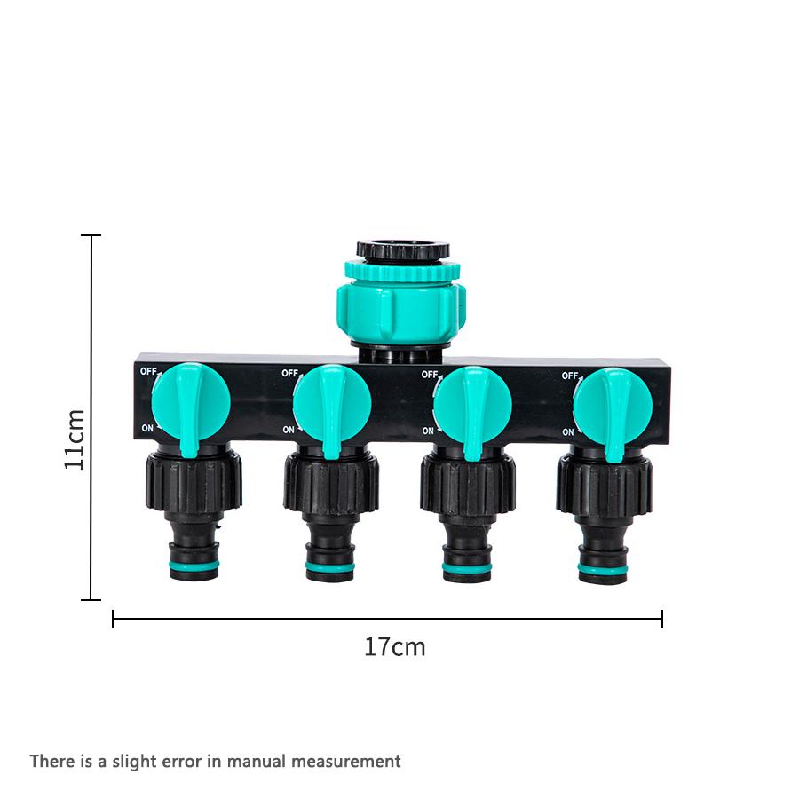 

Faucet Connector Garden Accessories Water Distributor 4 Way Watering Supplies Irrigation Fittings Tool Hose Splitter System Home синий