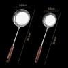 Fine Mesh 304 Stainless Steel Strainer Wooden Handle Dumpling Strainer Skimmer Spoon  Household Use