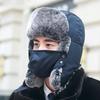 Rex Rabbit Hair Lei Feng Hat Unisex Autumn and Winter Thickened Warm Real Fur Northeast Cold Cotton Hat Mask Elderly