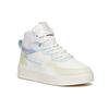 New Anta Life Collection Thermal Slip Resistant High Top Skateboard Shoes Women's White Green Blue 922138011-4