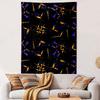 Abstract Black and Gold Geometric Pattern Patterned Tapestry Home Decor, Suitable for Bedroom and Living Room, Gift