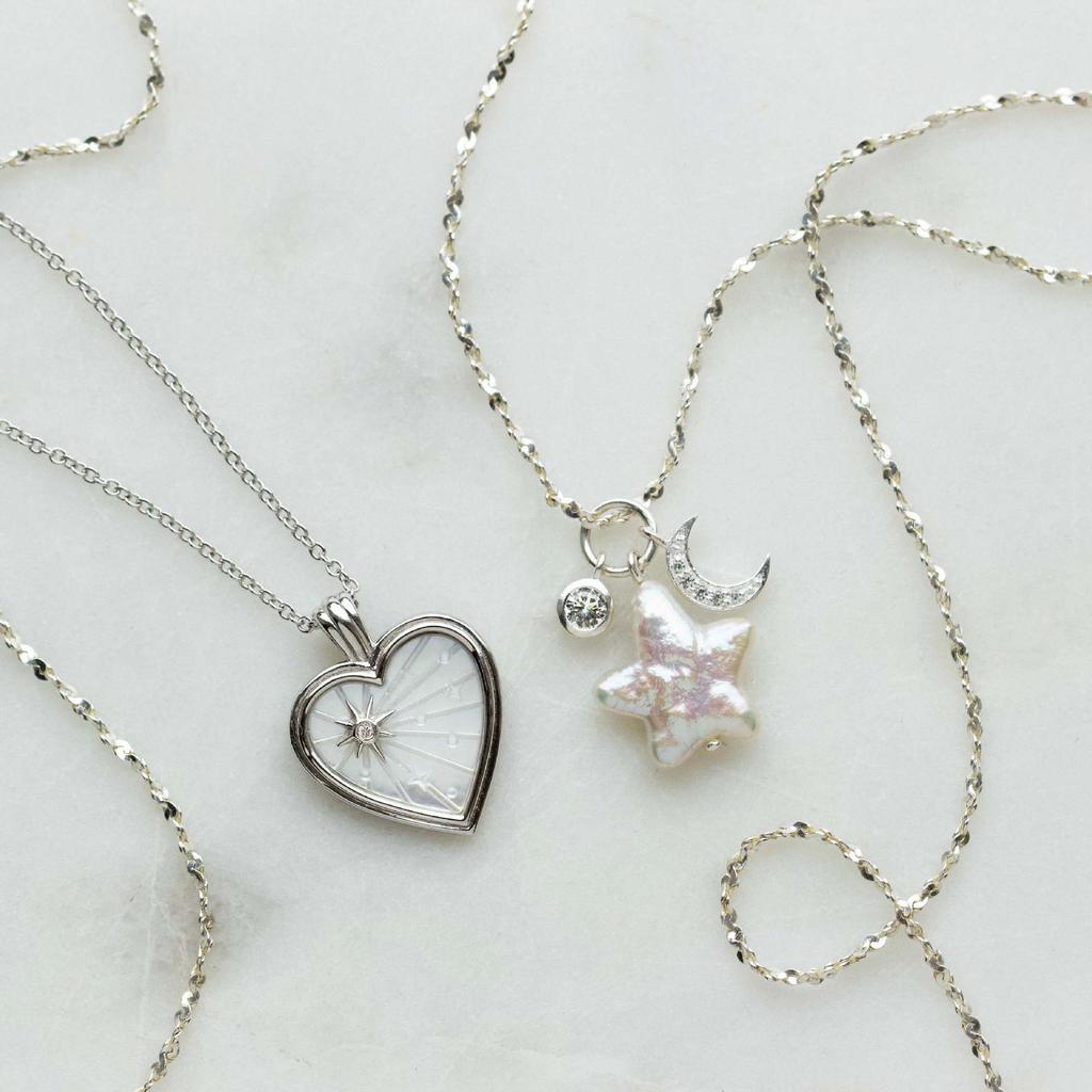 Shell Star Moon Necklace Small Fresh Sweet Star Pearl Moon Pendant Cold Clavicle Chain Electroplating Color Retention