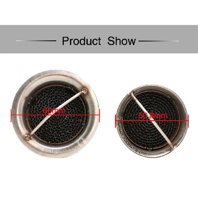Sclmotos- 51mm/60mm Stainless Steel Motorcycle Exhaust Catalyst DB Killer Muffler Silencer Noise Sound For Yamaha for Honda CBR