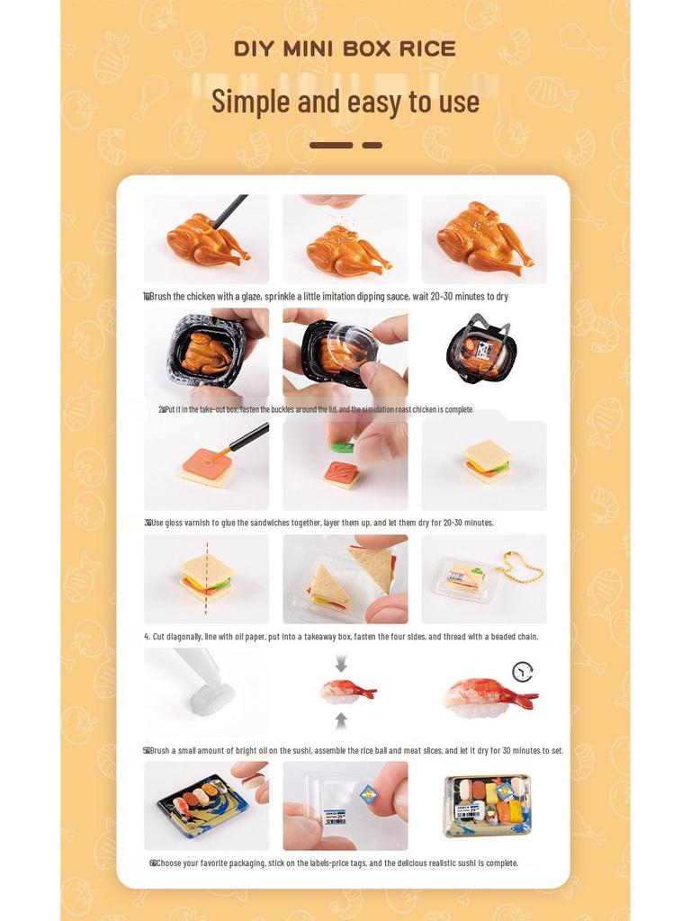 Yibi Le Miniature Handmade Food Toy for Children's Pretend Play