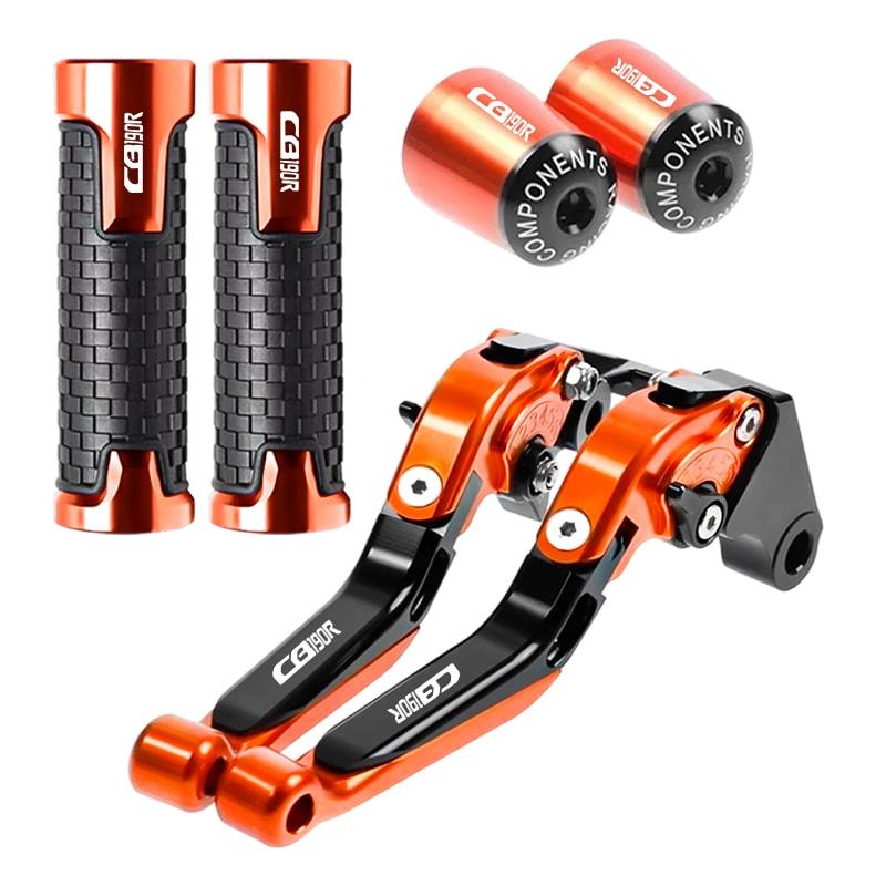 Motorcycle Brake Clutch Levers Handlebar Grips Ends CNC Aluminum For Honda CB 190R 2016 CB190R 2017