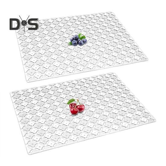 2ks 30x40CM podložka do kuchyňského dřezu PVC dutý kosočtverec obdélník Protiskluzový řezací keramický chránič dřezu z nerezové oceli odkapávací podložka