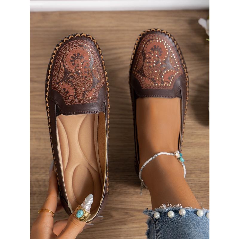 Retro Women's Flat Loafers Korean Style Comfortable Walking Fashion Casual Daily Shoes