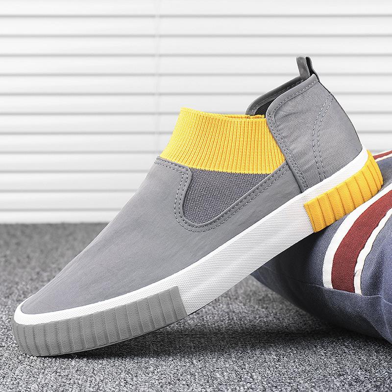 Men'S Cloth Shoes Canvas Trendy Casual Shoes Flat Baseplate Shoes Net Shoes Men'S Trendy Shoes
