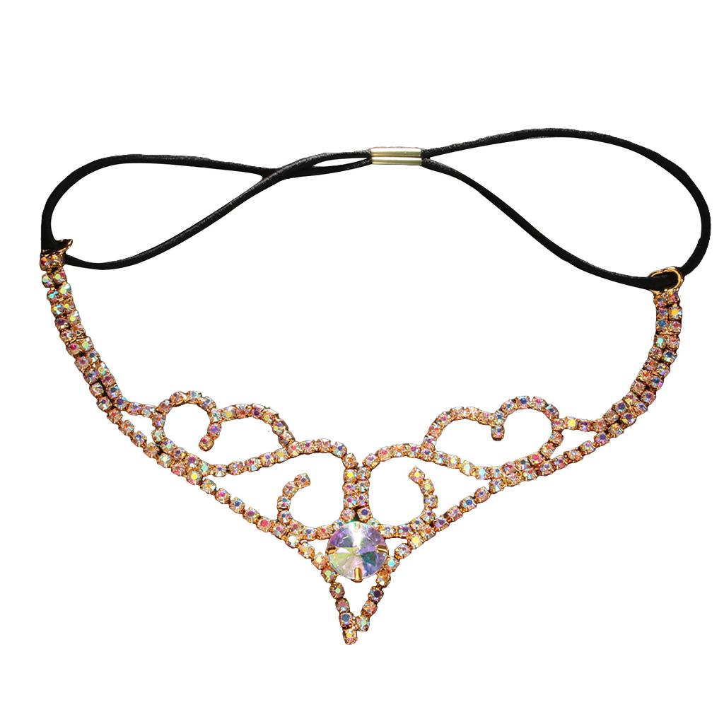 Bohemian Rhinestone Hairband Glitter Party Headband Teens Girls Dance Prom Wedding Headwear Summer Vacations Headpieces