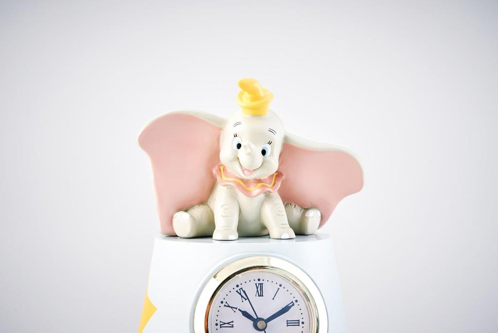 Seto Craft Disney Dumbo Table Clock Approximately Tall D24-0124, 12.4cm