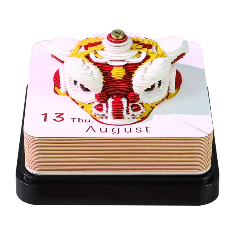 Unique 2027 Desk Calendar 3D Paper Carving for Enhanced Planning and Home Decor