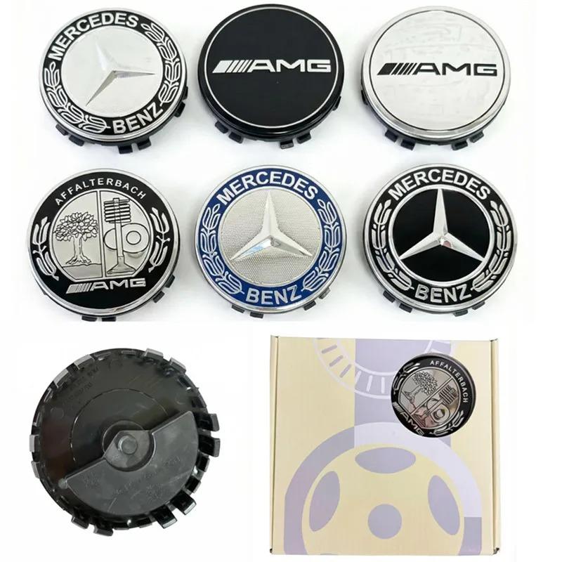 For Benz C-C2Hot 4PCS 75mm Car Floating Wheel Center Hub Caps Cover for Mercedes-Benz B/C/E/S Class a C200L GLC GLK CLA - CF Accessories SSS