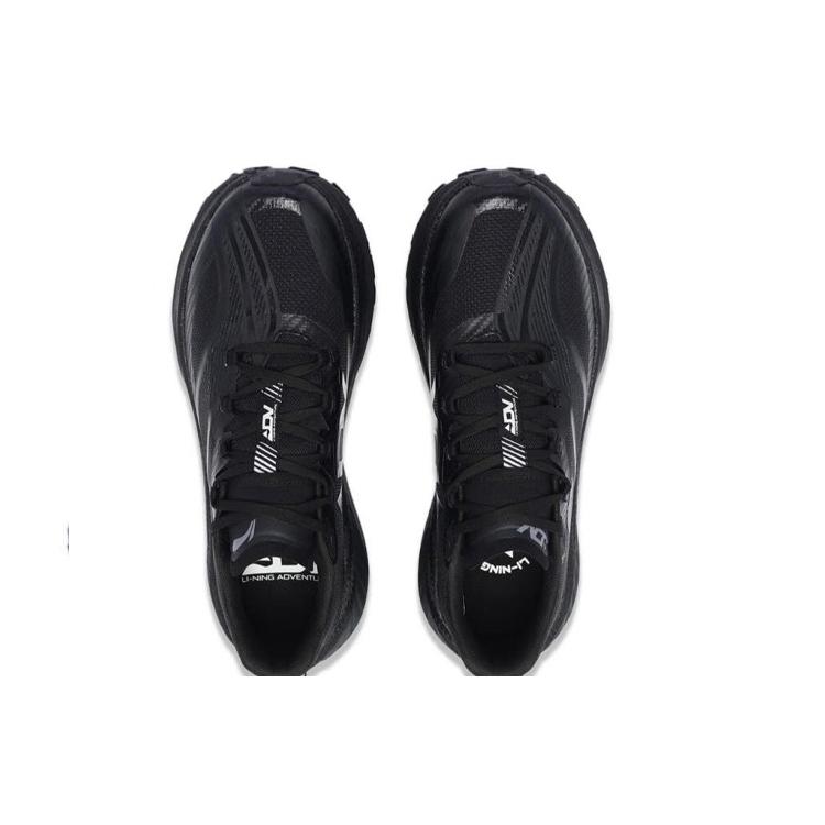 Li Ning Comfortable Cushioning, Wear Resistant Low top Casual Running Shoes Men's Black ARNT003-2