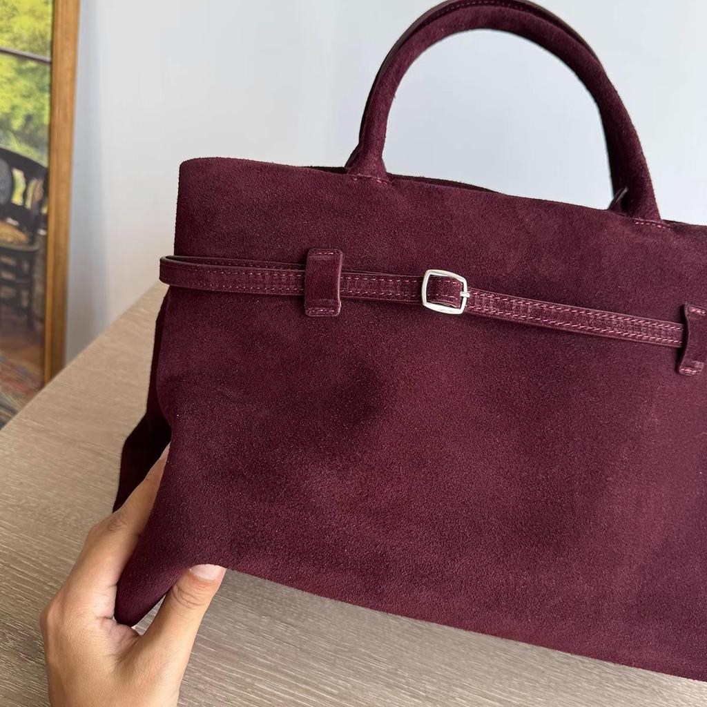 Women's Retro Suede Commuter Tote - Large Capacity Arrow Handbag for Autumn and Winter
